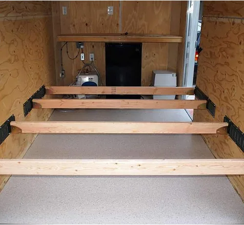 Vista 5 de LCGP 10 paquetes de accesorios de enchufe de viga de madera E, soportes de viga de madera, accesorios de riel E, soporte de madera de almacenamiento