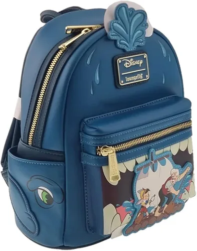 Vista 2 de Loungefly Mini mochila Disney Classics Pinocho Geppetto y Monstro Multicolor