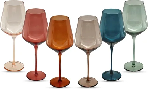 Vista 3 de Saludi Copas de vino de colores y copas de champán a juego (presentadas en Bachelor in Paradise)