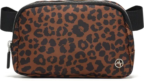 Vista 23 de Bolsa de Cinturón Pander para Mujeres, Riñoneras de Moda, Bolsas Cruzadas, Bolsa de Cinturón con Correa Ajustable, Negro, Talla única, Sólido
