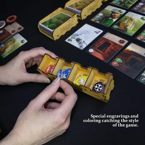 Vista 3 de SMONEX Organizador de juegos de mesa compatible con todos los juegos de mesa Splendor Expansion – Inserto organizador adecuado para esplendor hecho