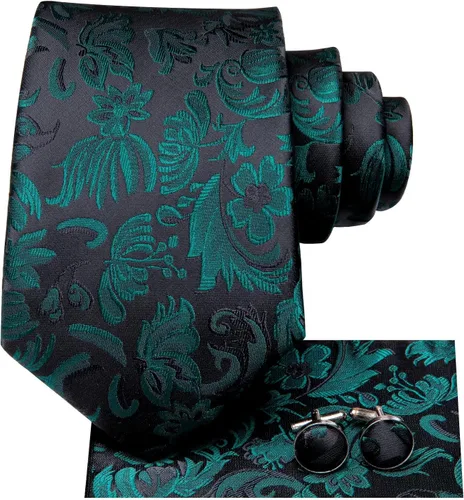 Vista 159 de Dubulle Corbata tejida de cachemira para hombre y gemelos de pañuelo para hombre, conjunto de gemelos para boda formal y negocios