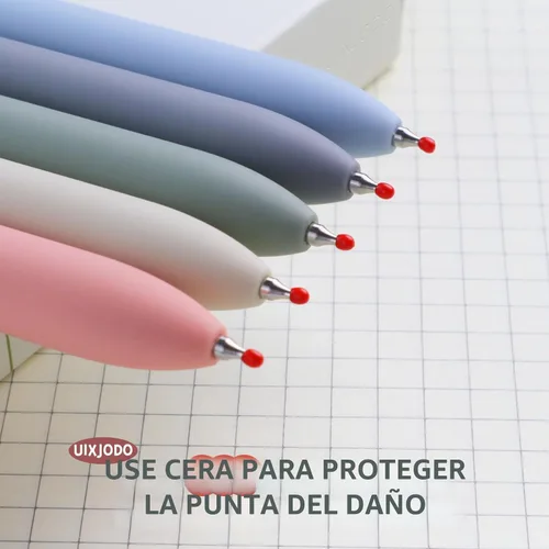 Vista 7 de UIXJODO Bolígrafos de gel, 10 piezas de 0,5 mm, bolígrafos de tinta negra de punta fina de escritura suave, bolígrafos retráctiles de la serie