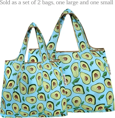 Vista 3 de Bowbear Bolsa de compras reutilizable de nailon plegable (juego de 2), cachemira colorida