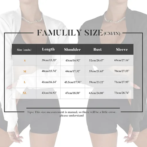 Vista 6 de Famulily Bolero atlético para mujer, manga larga, con agujero para el pulgar, cárdigan corto, frente abierto, sudaderas de gran tamaño, ropa