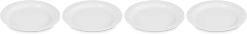 Vista 6 de Le Creuset Juego de 4 platos llanos de gres, 10.5 pulgadas cada uno, Caribe