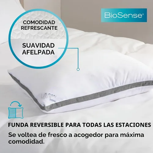Vista 3 de Brookstone Almohada de Espuma Viscoelástica de Confort 2 en 1 con Relleno Mejor que el Plumón para una Sensación Firme pero Suave - Diseño Híbrido