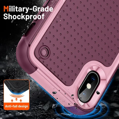 Vista 319 de Jeylly Funda para iPhone SE/Funda para iPhone 5S, Exterior de Plástico Duro que Absorbe Golpes + Interior de Silicona de Goma Defensor contra