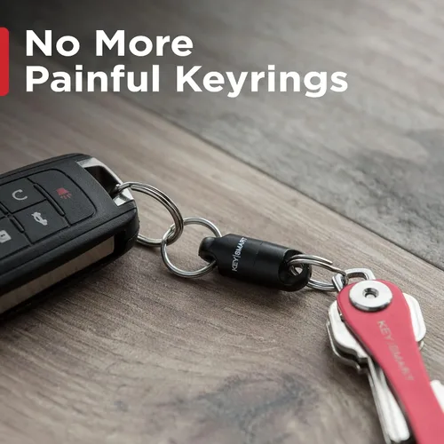 Vista 5 de KeySmart MagConnect - Magnetic Quick Release Keychain Connector Secure Pull-Apart Key Attachment Accessory Black