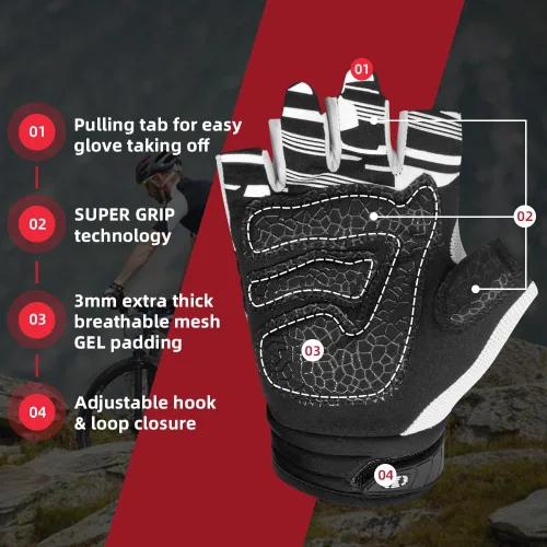 Vista 4 de Seibertron Dirtpaw - Guantes unisex para bicicleta BMX MX ATV MTB guantes para bicicleta de montaña, ciclismo, todoterrenoDirt Bike, guantes