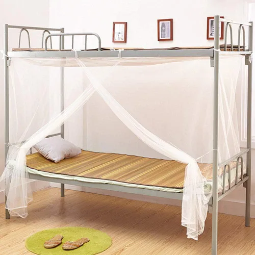 Vista 7 de Jiawu Red para camas individuales a king, 2 aberturas o toldo de cama totalmente cerrado, toldo rectangular blanco universal para uso en interiores
