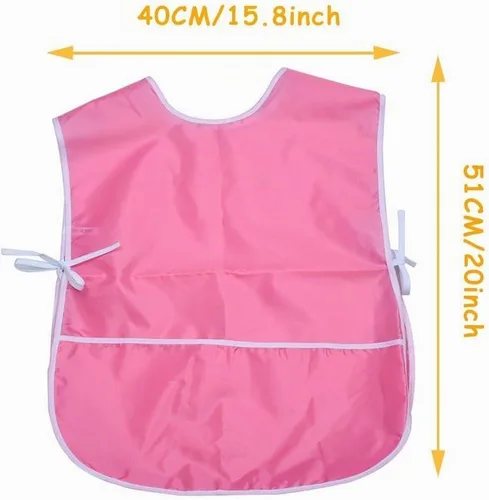 Vista 5 de Mudder - Delantal de pintura artística para niños, 2 piezas, resistente al agua