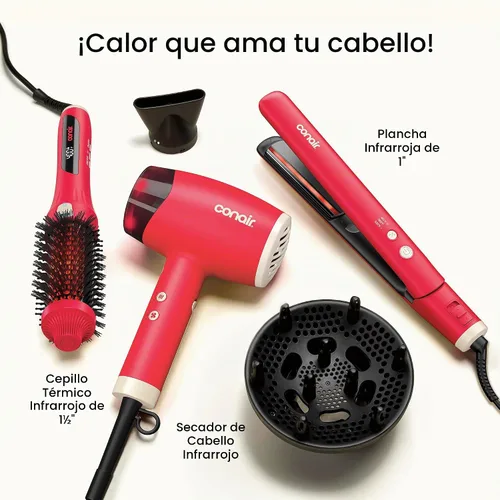 Vista 9 de Infiniti PRO CONAIR - Plancha plana infrarroja de 1 pulgada, alisador de cabello para resultados suaves y brillantes, plancha de pelo de peinado Baya