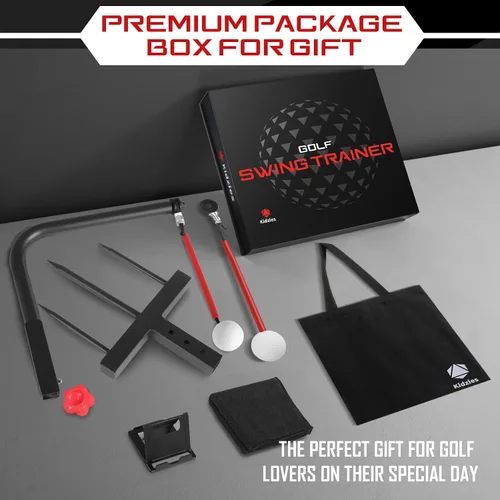 Vista 6 de Entrenador de Swing de Golf - Ayuda de Entrenamiento de Swing de Golf de Hierro Duradera - Accesorios de Golf para Niños y Jóvenes con Bola