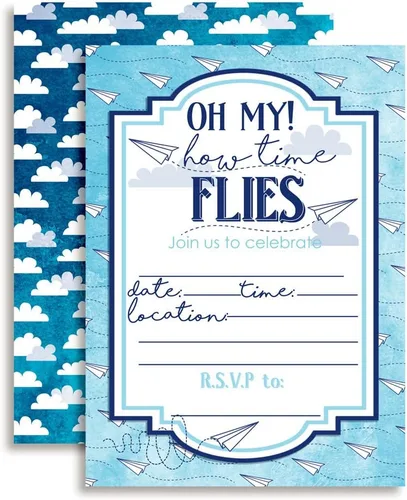 Vista 18 de Amanda Creation Noahs Ark - Invitaciones para baby shower, paquete de 20 invitaciones de cumpleaños de 5 x 7 pulgadas con sobres blancos, tarjetas