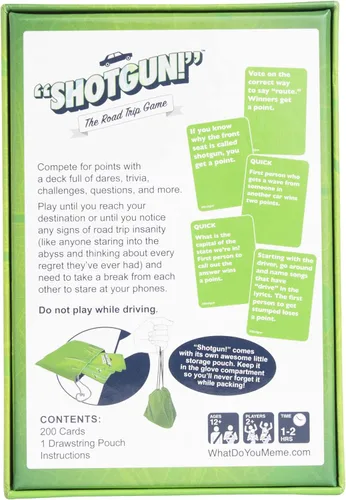 Vista 2 de What Do You Meme?, Shotgun! - El divertido juego de cartas familiar para viajes