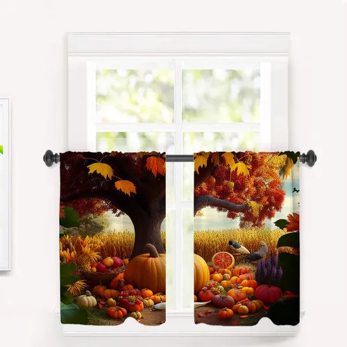Vista 16 de Cortinas opacas de poliéster multicapa para ventanas de padre e hijo, 2 unidades, 26 x 24 pulgadas