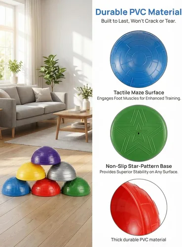 Vista 8 de Fasmov Paquete de 6 cápsulas de equilibrio, puntos de entrenamiento de equilibrio para retoques de sentadillas, equilibrio corporal central