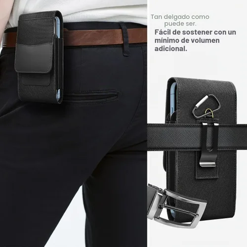 Vista 5 de Funda doble para teléfono celular para hombre, adecuada para iPhone 17/16/15/14/13/12/Pro/Max, Samsung Galaxy S25 Ultra S24, con tarjetero