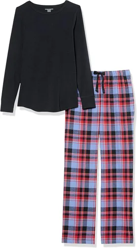 Vista 6 de Tienda Essentials Women's Lightweight Flannel Pant and Long-Sleeve T-Shirt Sleep Set