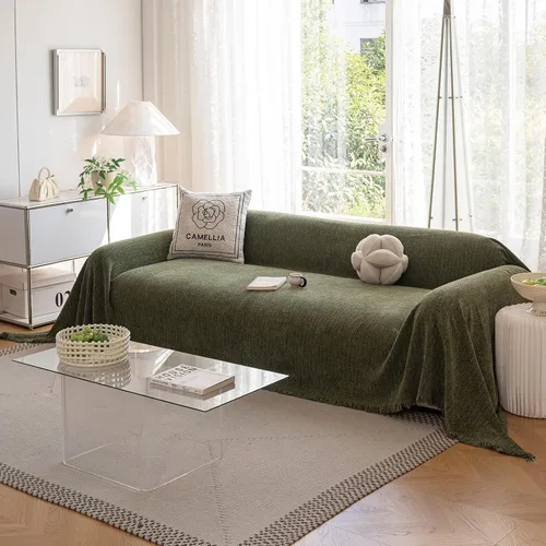 Vista 86 de ROOMLIFE Funda de sofá con estampado de leopardo para sofá de 3 plazas, lavable, protector de muebles para perros, funda de sofá suave