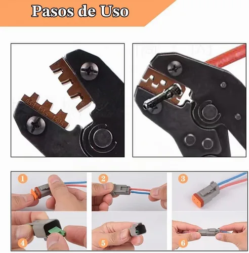 Vista 7 de 174 piezas 12 kits de conectores DT serie DT 2 3 4 6 8 12 pines conectores con tamaño 16 contactos estampados para conector Deutsch, conector