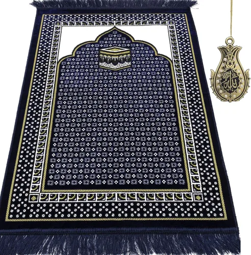 Vista 11 de Modefa Alfombra de oración islámica turca, alfombra de terciopelo fina y ligera, alfombra de oración musulmana suave Janamaz, regalo de Ramadán