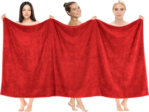 Vista 120 de Cotton Paradise Juego de 6 toallas, 100% algodón suave y absorbente turco para baño, 2 toallas de baño, 2 toallas de mano, 2 toallitas, juego