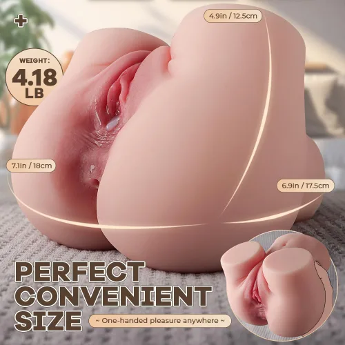 Vista 5 de Muñeca sexual masturbador masculino para hombres, coños de bolsillo de carne, juguetes sexuales ligeros de placer para hombres, culo realista
