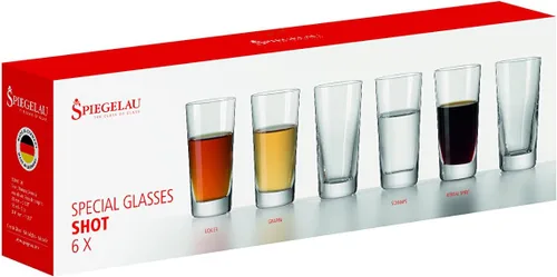 Vista 4 de Spiegelau & Nachtmann - Juego de 6 vasos de chupito de cristal Schnapps, vasos especiales de 1.9 fl oz