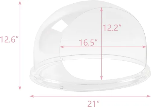 Vista 5 de ROVSUN Cubierta de escudo de burbujas para máquina de algodón de azúcar, cúpula de 21 pulgadas para máquina comercial de hilo dental transparente