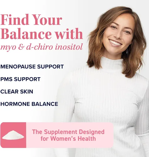 Vista 5 de Myo-Inositol Powder Complex & Herbal Hormonal Balance Tintura Paquete de equilibrio hormonal con mio-inositol y D-Chiro (30 porciones) y PMS