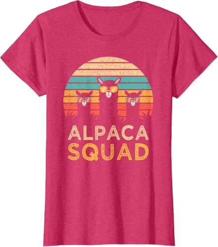 Vista 13 de Divertidas gafas de sol de escuadrón de alpaca Cool Alpacas Vintage Gift T-Shirt, Negro, S