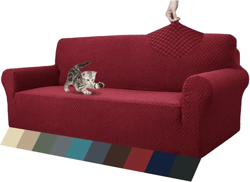 Vista 31 de ZNSAYOTX 1 Funda de silla Jacquard para sala de estar, funda de silla de alta elasticidad con brazos, antideslizante, apta para mascotas, funda