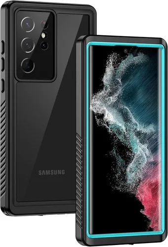 Vista 11 de Lanhiem Funda para Samsung Galaxy S22, IP68 impermeable a prueba de polvo con protector de pantalla integrado, funda protectora de cuerpo completo