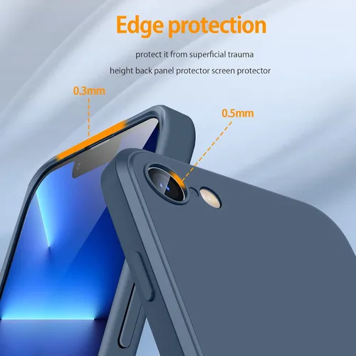 Vista 4 de Funda para iPhone 14 Pro Max, con soporte de anillo giratorio de 360° y correa de silicona líquida, delgada, antiarañazos, a prueba de golpes, funda