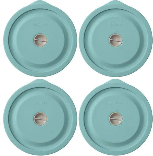 Vista 23 de Tapas de repuesto para Pyrex 7200-PC de 2 tazas, tapa de cobertura de almacenamiento redonda de silicona para tazón de vidrio Anchor Hocking Beige 4