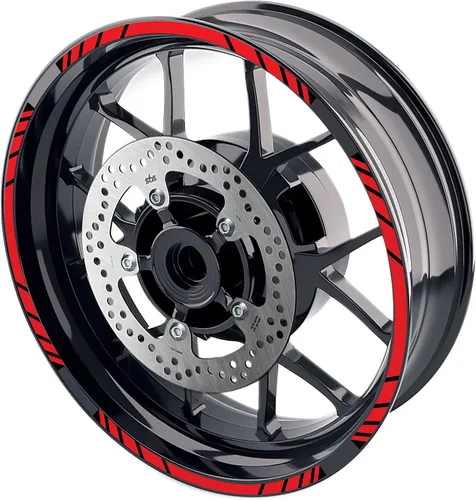 Vista 19 de MC MOTOPARTS Pegatinas para llantas exteriores de 17 pulgadas S01B compatibles con YZF R125 MT125 MT07 MT10 MT25 FZ25 MT03 (azul)