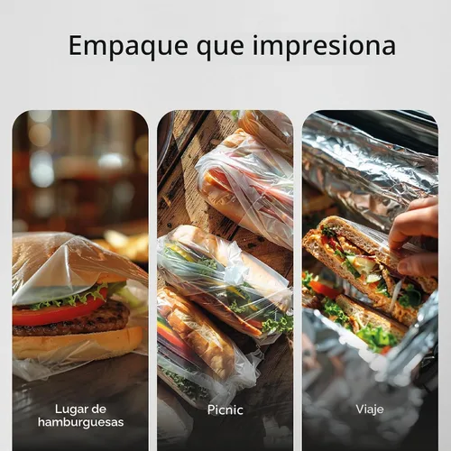 Vista 6 de Restaurantware Paquete de 1000 envolturas de plástico para alimentos, 10.75 x 8 pulgadas, precortadas, transparentes, desechables, para microondas