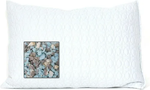 Vista 5 de Excel Sleep® Almohada de espuma viscoelástica de gel triturado (Queen) fabricada en los Estados Unidos (1, Queen - 20 x 30 pulgadas)