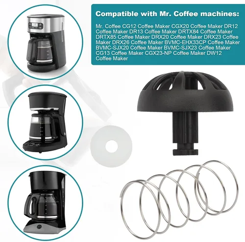 Vista 4 de Paquete de 2 kits de tapones de repuesto para máquina de café Mr. Coffee 185774-000-000 185774 000 000 112435-000-000 Hamilton 990117900 990237500