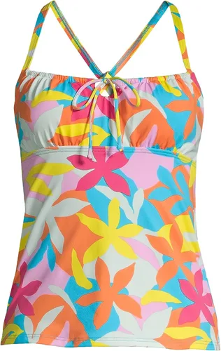 Vista 5 de Lands' End Traje de baño tankini resistente al cloro para mujer con tirantes ajustables