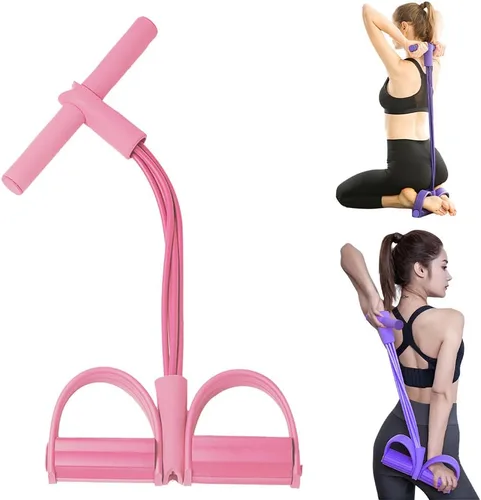 Vista 15 de Banda de resistencia elástica multifuncional para yoga, extractor de pedal de estiramiento mejorado 2026 con asas para entrenamiento de cuerpo