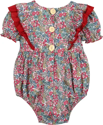 Vista 2 de Peleles de algodón con volantes para bebé, ropa de primavera y verano, overcross