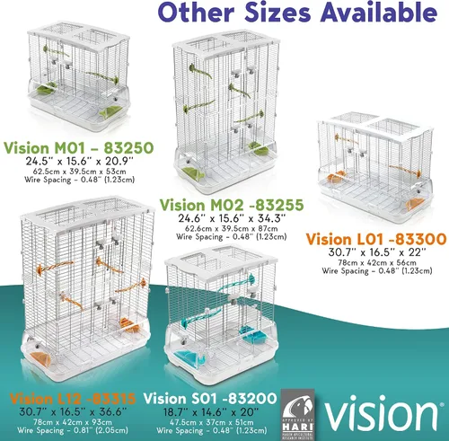 Vista 7 de Jaula para Pájaros Visión Modelo S01 –Pequeñas.