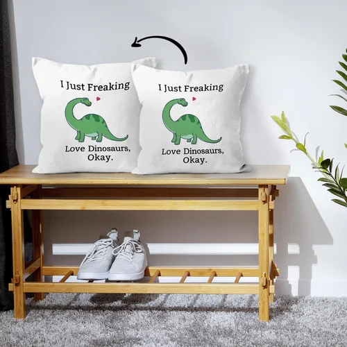 Vista 7 de HIWX Fundas de almohada de dinosaurio de 18 x 18 pulgadas de doble cara, regalos para amantes de los dinosaurios para niños, niñas, mujeres