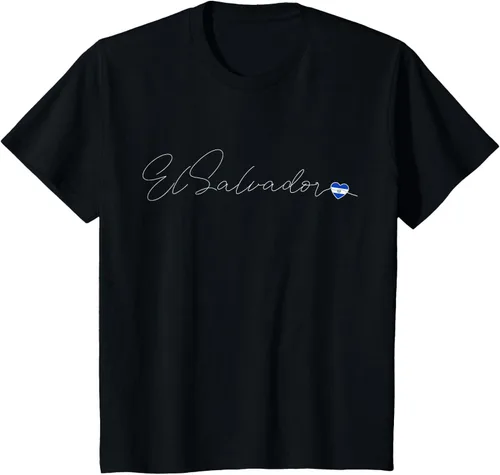 Vista 39 de Camiseta Simple Love El Salvadoreño con diseño de corazón en El Salvador