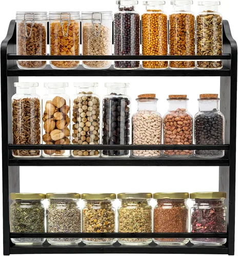 Vista 10 de Estante de especias para cocina, organizador de especias sobre la estufa