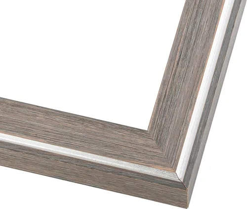 Vista 4 de Marco de fotos de madera real gris de 5 x 5 pulgadas de ancho de 1.25 pulgadas Profundidad del marco interior de 0.5 pulgadas Marco de fotos