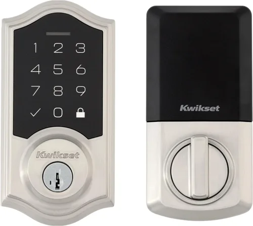 Vista 15 de Kwikset SmartCode 270 Cerradura de puerta con cerradura de perno de entrada sin llave electrónica con panel táctil con bloqueo automático, códigos